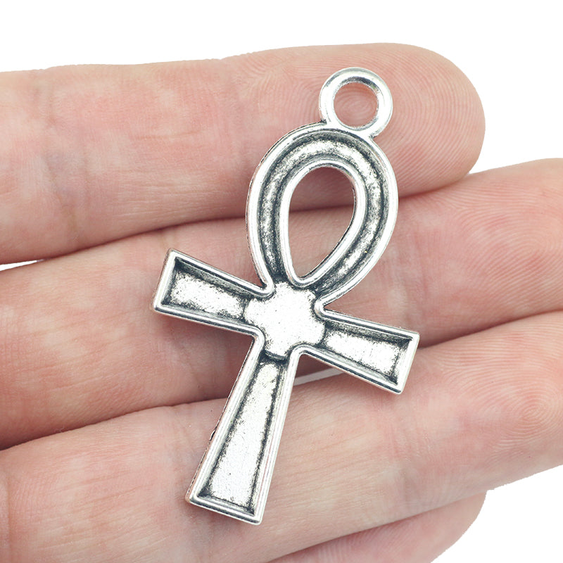 20pcs 13*27mm Gold Silver Color Alloy Cross Charms for Jewelry Making DIY  Handmade Drop Earrings Pendants Necklaces Crafts Gift