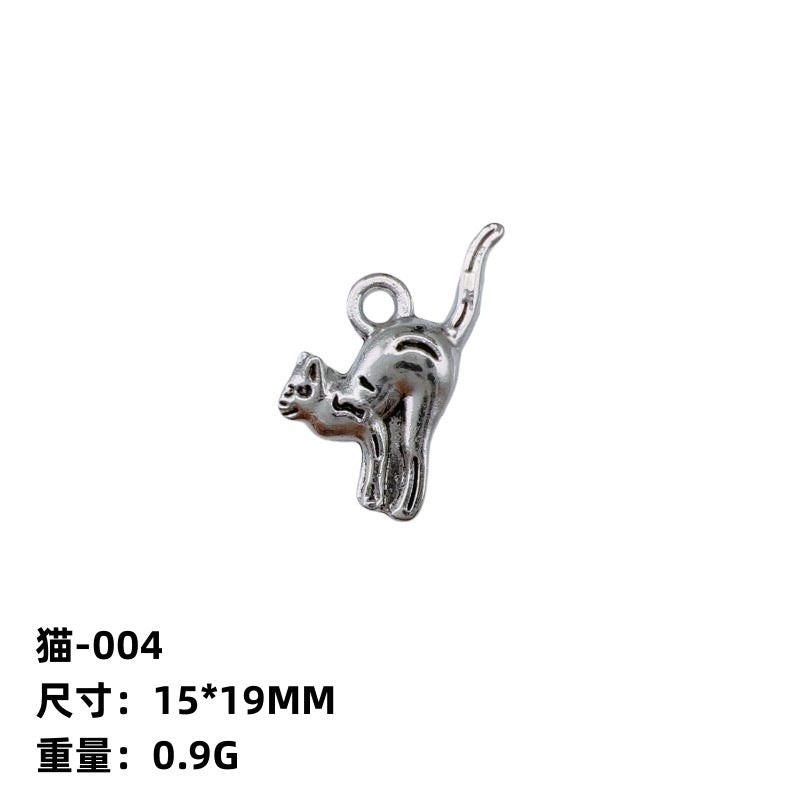 15*19MM 藏银猫咪diy 饰品配件耳饰项链合金吊坠挂件– bearjewelry