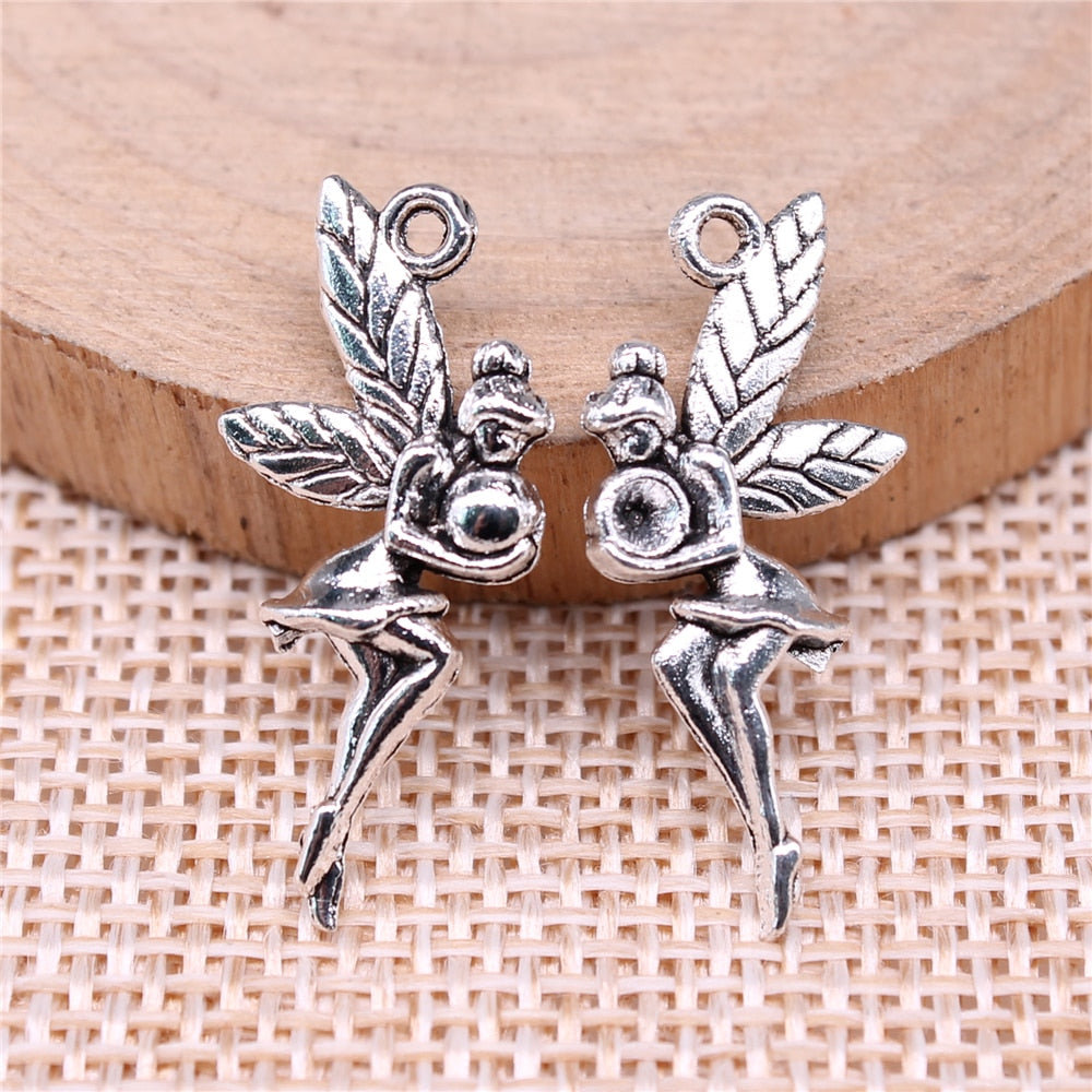 WYSIWYG 10pcs 26x11mm Vintage Fairy Angel Pendants Charm For Jewelry M –  bearjewelry