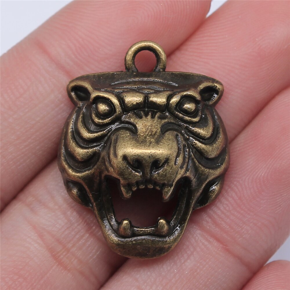 WYSIWYG 2pcs 31x24x10mm Pendant Tiger Animal Tiger Head Charm