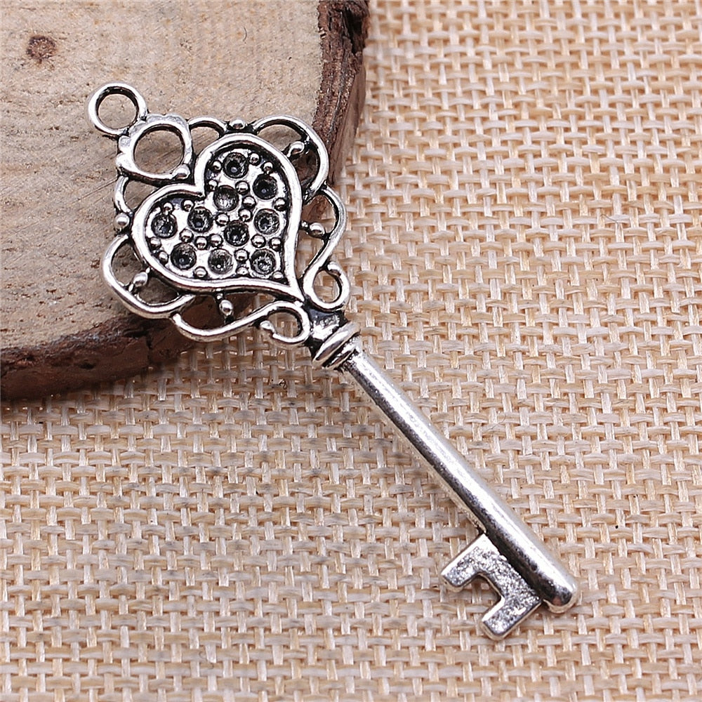 12pcs Vintage key Charms Accessories Jewelry Antique Charms/Pendants