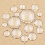10/12/14/15/16/18/20/25/30/40mm Round Flat Back Clear Glass Cabochon,Wholesale Promotion,High Quality DIY Jewelry