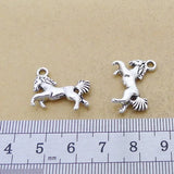 10 Piece 19*13mm Mixed Alloy Antique Silver Color Horse Charms Bracelet Keychain Pendant Accessory For DIY Jewelry Making