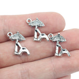 10 Pieces 11*24mm Mixed Alloy Antique Silver Color Umbrella Beach Chair Charms Pendant Accessory For DIY Jewelry Making