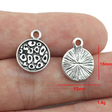 10 Pieces 12x15mm Antique Silver Plated Coin Earrings Charms For Diy Jewelry Making