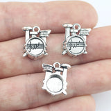 10 Pieces 13*19mm Mixed Alloy Antique Silver Color Musical Charms Bracelet Pendant Accessory For DIY Jewelry Making h1221