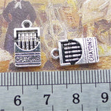 10 Pieces 16x9mm Antique Silver Color Crayons Phonecharms Keychain DIY for Jewelry Making EF4697