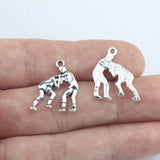 10 Pieces 17*20mm Alloy Antique Silver Color Wrestling Sports Charms Pendant Accessory For DIY Jewelry Making