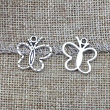 10 Pieces 19*20mm Alloy Hollow  Butterfly Charms Antique Silver Color  DIY Making Necklace Bracelet Jewelry Pendant Accessory