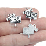 10 Pieces 19*20mm Antique Silver Color Alloy Guidepost Charms Keychains Accessory For DIY Jewelry Making