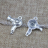 10 Pieces 26.7mm*20.3mm sharma metal diy handmade accessories antique silver plated hair drier charms