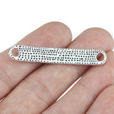 10 Pieces Antique Silver Plated Bend Rectangle Charms Connectors Oh the places you'll go Message Charms For DIY Bracelet Making