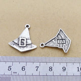 10Pcs 22*25mm Silver Color Alloy Fashion Cowboy Hat Charms Necklace Earring Pendant Accessory Charms For DIY Jewelry Making