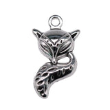 10Pcs/Lot  Charms Animal Fox 23x13mm Antique Silver Color Pendants Making DIY Handmade Tibetan Finding Jewelry