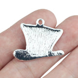 10Piece 23*29mm Antique Silver Plated Your Mad I'm Mad We're All Mad Hat Charm Pendant For DIY Jewelry Making