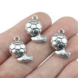 10Pieces 12*20mm Antique Silver Color Football Shoe Shape Charms DIY Men Jewelry Necklace Keychain Making