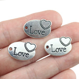 10Pieces 14*20mm Mixed Alloy Antique Silver Color Love Letter Charms Bracelet Pendant Accessory For DIY Jewelry Making