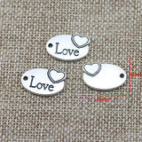 10Pieces 14*20mm Mixed Alloy Antique Silver Color Love Letter Charms Bracelet Pendant Accessory For DIY Jewelry Making