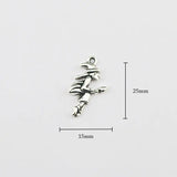 10Pieces 15*25mm Antique Silver Color Alloy Witch Wicca Charms Necklace Earring Pendant Accessory Charms For DIY Jewelry Making