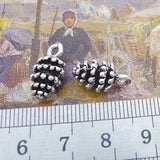10Pieces 15*8mm Antique Silver Color Alloy Pine Cone Charms Necklace Earring Pendant Accessory Charms For DIY Jewelry Making