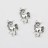 10Pieces  23*15mm Antique Silver Color  Unicorn Charms Fancy Animal Kawaii Diy Pendants Jewelry Making Necklace
