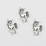 10Pieces  23*15mm Antique Silver Color  Unicorn Charms Fancy Animal Kawaii Diy Pendants Jewelry Making Necklace