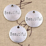 10pcs Charms Follow Your Heart Love Luck Hope Inspire 20x20mm Antique Silver Color Pendants Making DIY Tibetan Finding Jewelry