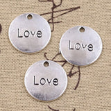 10pcs Charms Follow Your Heart Love Luck Hope Inspire 20x20mm Antique Silver Color Pendants Making DIY Tibetan Finding Jewelry