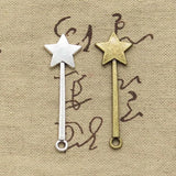 10pcs Charms Magic Wand 48x14mm Antique Tibetan Bronze Pendant Findings Accessories DIY Vintage Choker Handmade Jewelry