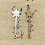 10pcs Charms Magic Wand 48x14mm Antique Tibetan Bronze Pendant Findings Accessories DIY Vintage Choker Handmade Jewelry
