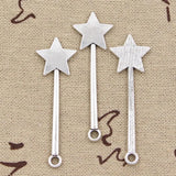 10pcs Charms Magic Wand 48x14mm Antique Tibetan Bronze Pendant Findings Accessories DIY Vintage Choker Handmade Jewelry