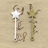 10pcs Charms Magic Wand 48x14mm Antique Tibetan Bronze Pendant Findings Accessories DIY Vintage Choker Handmade Jewelry
