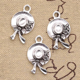 10pcs Charms Ms. Cap Hat 16x25mm Antique Pendant Fit Vintage Tibetan Silver Color DIY Handmade Jewelry