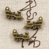 10pcs Charms Old Fashioned Train 17x12mm Antique Silver Color Pendants Making DIY Handmade Tibetan Finding Jewelry