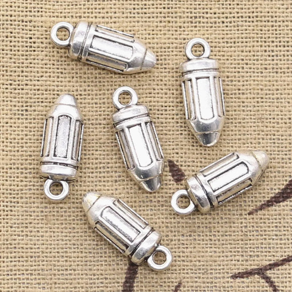 10pcs Charms Pencil 18x7x6mm Tibetan Bronze Silver Color Pendant Findings Accessories DIY Vintage Choker Handmade Jewelry