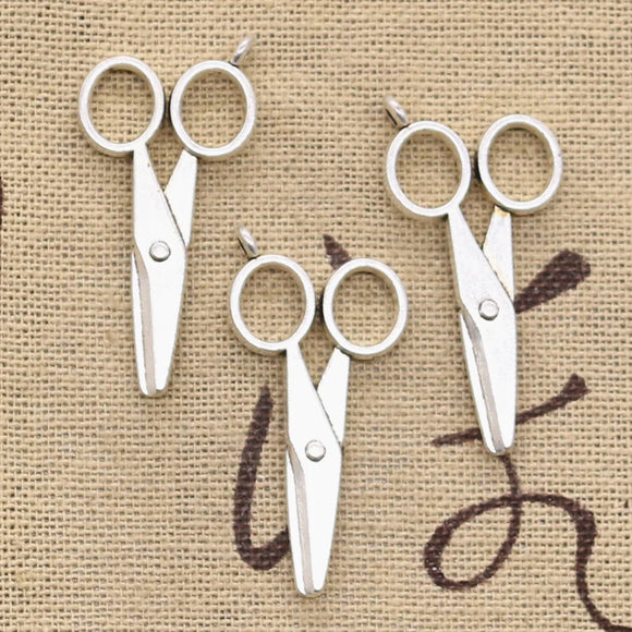 10pcs Charms Surgery Scissors 34x16mm Antique Bronze Silver Color Plated Pendants Making DIY Handmade Tibetan Finding Jewelry