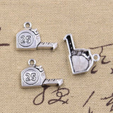 10pcs Charms Tools Tape Measure 17x23mm Antique Silver Color Pendants Making DIY Handmade Tibetan Finding Jewelry