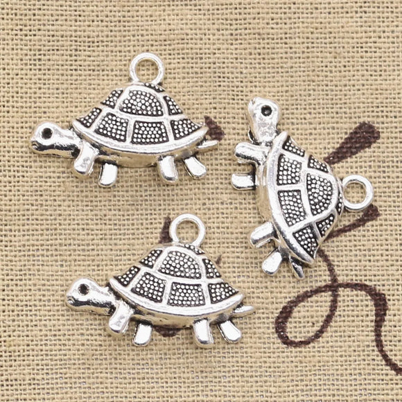 10pcs Charms Tortoise Turtle Sea 19x27mm Antique Making Pendant fit,Vintage Tibetan Silver color,DIY Handmade Jewelry