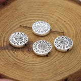 10pcs Silver Plated Whirl Loose Spacer Beads for Jewelry Making Necklace Bracelet Accessories DIY Earrings Handmade 13mm