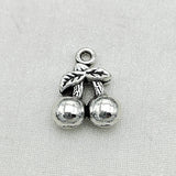 10pcs/lot  Charms Fruit Cherry 14x11mm Tibetan  Silver Color Pendants Antique Jewelry Making DIY Handmade Craft