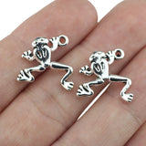 10piece/lot 16*17mm Antique Silver Color Frog Charms Pendant Small Alloy DIY Animal Pendant Jewelry Making