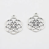 10pieces 20*26mm Fashion Hollow Chinese Knot Garland Charm For DIY Jewelry Making Antique Silver Color  Wholesale