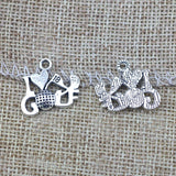 12Pcs 16*20mm Antique Silver Plated Alloy I Love Golf Words Charms Necklace Pendant Accessories Charms For Diy Jewelry Making