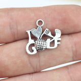 12Pcs 16*20mm Antique Silver Plated Alloy I Love Golf Words Charms Necklace Pendant Accessories Charms For Diy Jewelry Making