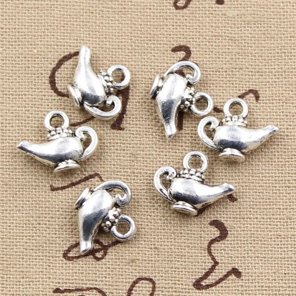 20pcs Charms Aladdin Magic Lamp Genie 15x12mm Antique Making Pendant fit,Vintage Tibetan Silver color,DIY Handmade Jewelry