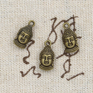 12pcs Charms Buddha Head 16x8mm Antique Making Pendant fit,Vintage Tibetan Bronze Silver color,DIY Handmade Jewelry