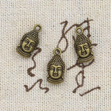 12pcs Charms Buddha Head 16x8mm Antique Making Pendant fit,Vintage Tibetan Bronze Silver color,DIY Handmade Jewelry