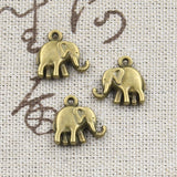 12pcs Charms Double Sided Elephant 14x14mm Antique Making Pendant fit,Vintage Tibetan Silver color,DIY Handmade Jewelry