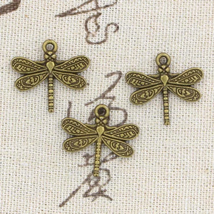 12pcs Charms Dragonfly 21x19mm Antique Making Pendant fit,Vintage Tibetan Bronze Silver color,DIY Handmade Jewelry