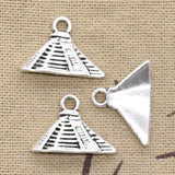 12pcs Charms Egyptian Pyramid 21x15mm Antique Bronze Silver Color Pendants Making DIY Handmade Tibetan Finding Jewelry